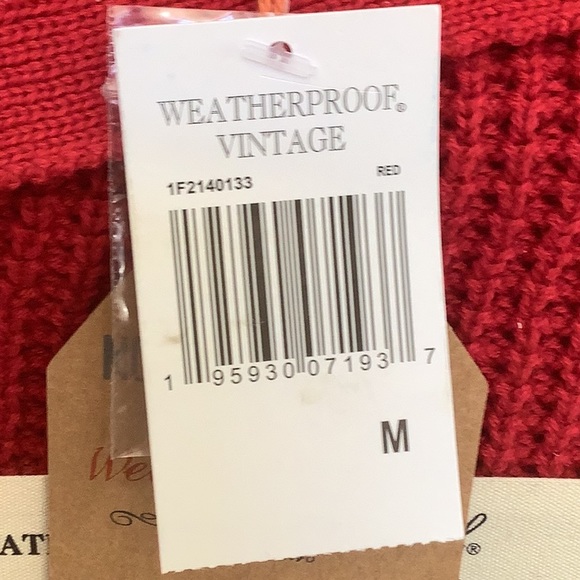 Weatherproof Vintage Raglan Sleeves Shaker Stitch Button Up Mock Turtle Men Med - Picture 5 of 7